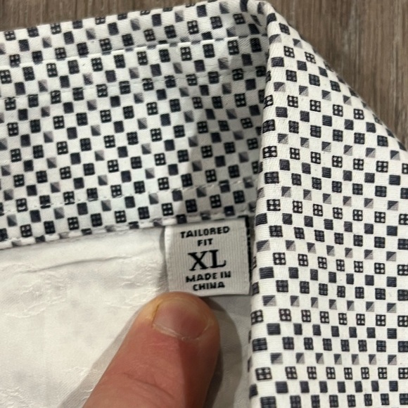 Robert Graham XL TG Speckled Black Pattern Dress Button Front Shirt Lux - Picture 8 of 9